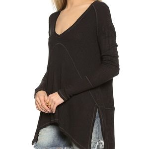 Free People Black Sunset Park Thermal S